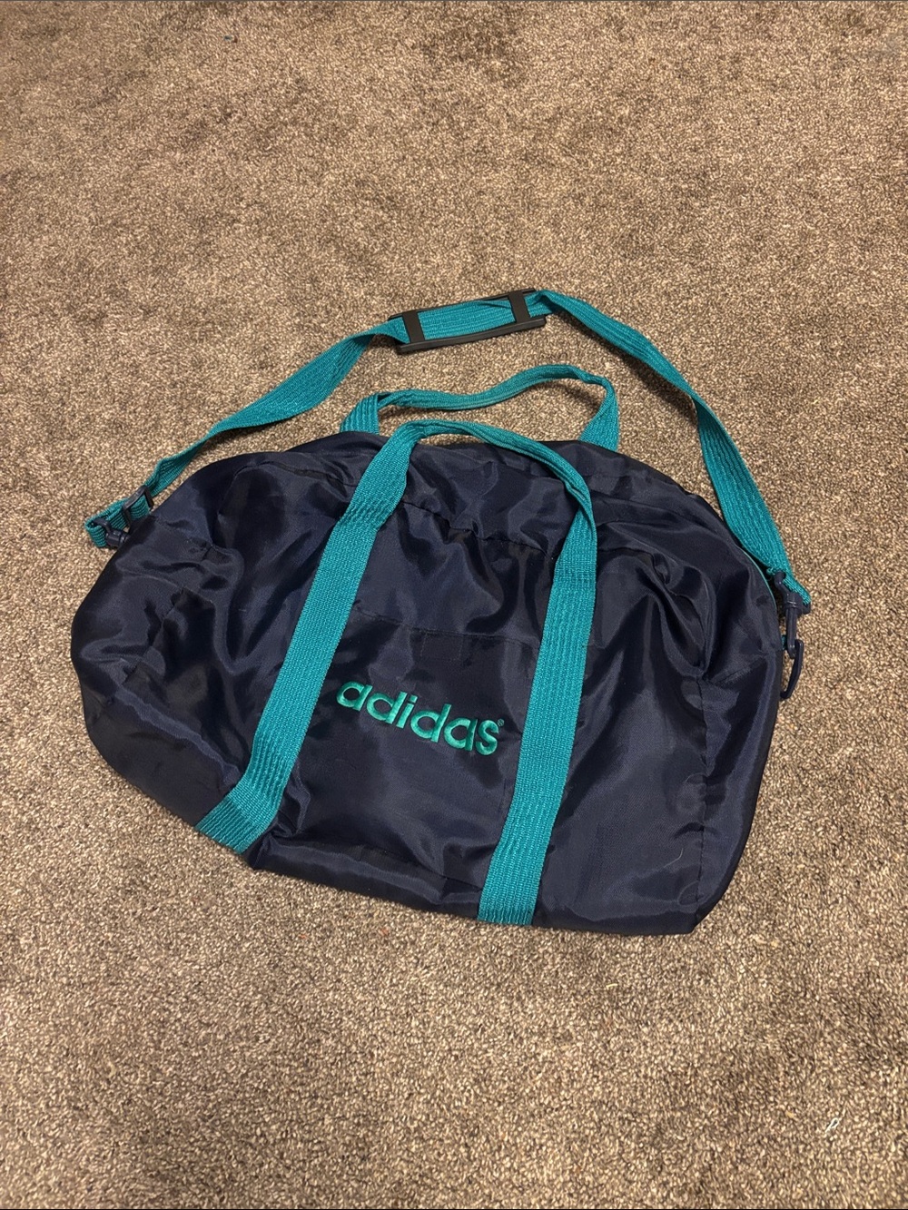 vintage adidas blue Duffel bag